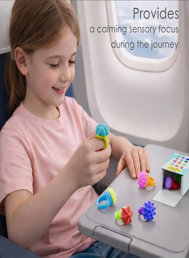 Spkwis Fidget Toys for Kids Teens,6PCS Sensory Spinner Ring Toys for Stress Anxiety Autistic ADHD, Calm Down Travel Airplane Essentials Students Prizes Toys, Stocking Stuffers Gifts for Boys Girls - Image 5